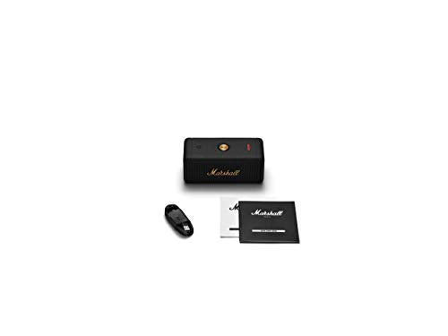 Marshall Emberton Bluetooth Portable Speaker - Black & Brass - Jolinne