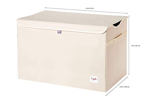 3 Sprouts Kids Toy Chest - Storage Trunk for Boys and Girls Room, Bear