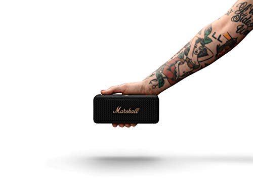 Marshall Emberton Bluetooth Portable Speaker - Black & Brass - Jolinne