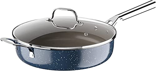 12 Inch Nonstick Deep Frying Pan,5 Qt Non Stick Saute Pan with Lid
