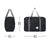 For Spirit Airlines Personal Item Bag 18x14x8 Foldable Travel Duffel Bag Tote Carry on Luggage Duffle Overnight for Women and Men (1112-Black)