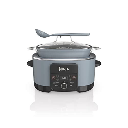 Ninja MC1001 Foodi PossibleCooker PRO 8.5 Quart Multi-Cooker,  with 8-in-1 Slow Cooker, Dutch Oven, Steamer, Glass Lid Integrated Spoon,  Nonstick, Oven Safe Pot to 500°F, Sea Salt Gray: Home & Kitchen