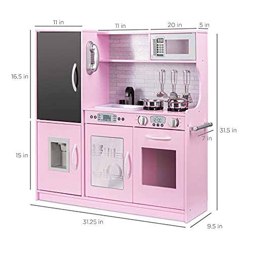 Best Choice Products Pretend Play Kitchen Wooden Toy Set for Kids with -  Jolinne