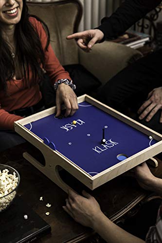 KLASK 4: The 4 Player Magnetic Party Game of Skill - for Kids and Adults of  All Ages That's Half Foosball, Half Air Hockey