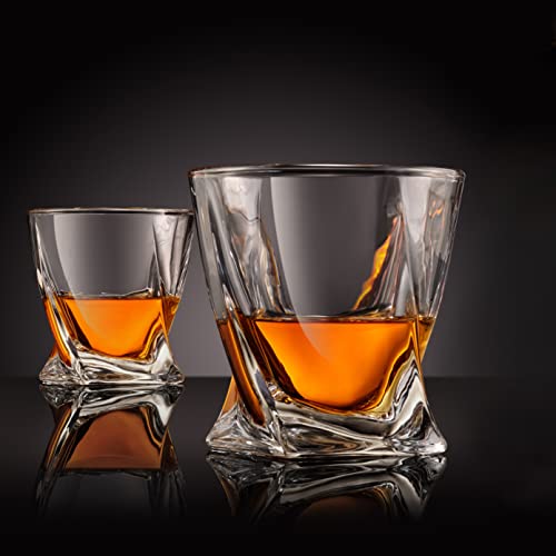 Whiskey Rocks Glass, Set of 4 (2 Crystal Bourbon