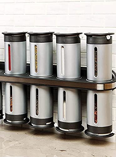 Zevro Zero Gravity Magnetic Spice Rack with 12 Canisters