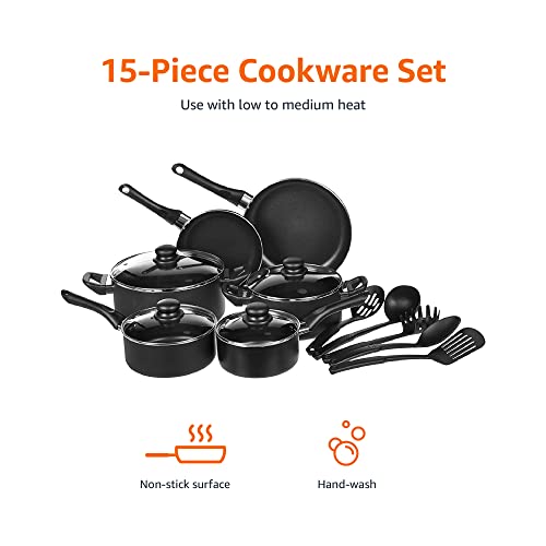 Pots and Pans Set with Utensils Nonstick Cookware Set - Gray