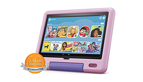 Amazon Fire HD 10 Kids tablet, 10.1", 1080p Full HD, ages 3–7, 32 GB, Lavender