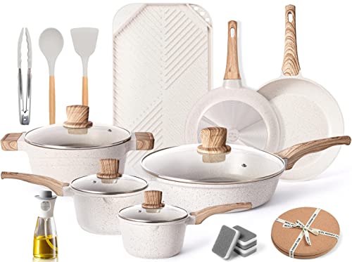 Ecolution Easy Clean Nonstick Cookware Set, Features Kitchen Essential -  Jolinne