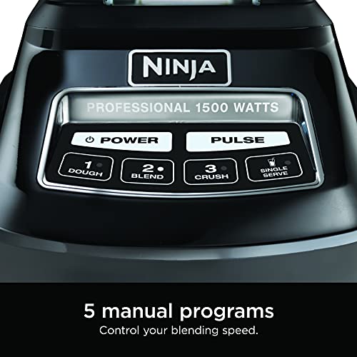 Ninja BL770AMZ Mega Kitchen System, 72 oz. Pitcher, 8-Cup Food Processor, 16 oz. Single Serve Cup, 1500-Watt, Black