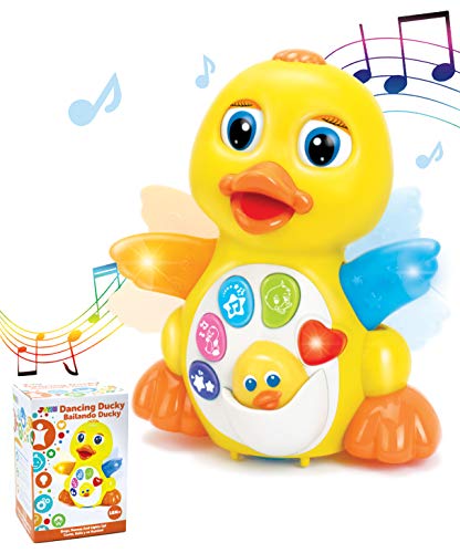 JOYIN Dancing Walking Yellow Duck Baby Toy with Music and LED Light Up -  Jolinne