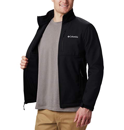 Columbia Men's Ascender Softshell Front-Zip Jacket, Black, Large