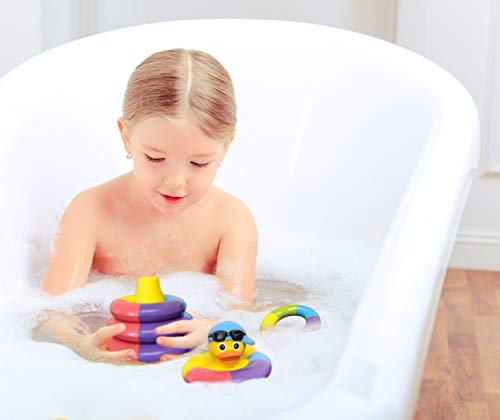 Ruohey Bath Toys Set for Toddlers 1-3, Bath Toy Hooks Bathtub Toy for  Toddlers Baby Kids Infant Girls Boys 