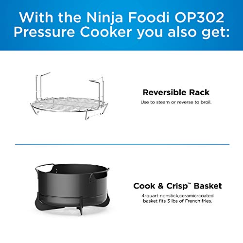 Ninja OP302 Foodi 9-in-1 Pressure, Broil, Dehydrate, Slow Cooker, Air  Fryer, and More, with