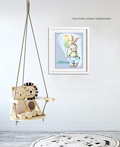 Baby Boys Nursery Wall Decor Art Poster Personalized Name Toddler Unframed Print