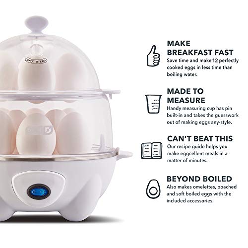 Dash Deluxe Rapid Egg Cooker: Electric, 12 Capacity for Hard