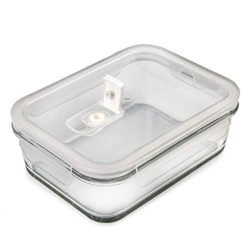 PrepNaturals 5 Pack Glass Food Storage Containers with Lids - Leakproof  Glass Meal Prep Containers - Bento Box for Lunch - Dishwasher, Microwave,  Oven