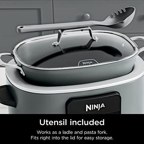 with 8-in-1 Slow Cooker, Dutch Oven, Steamer & More, Glass Lid