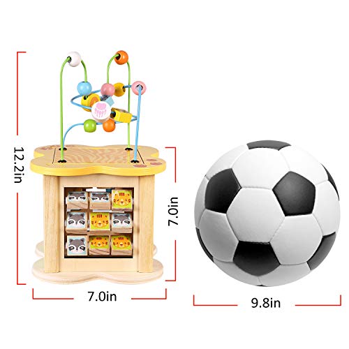 Activity Cube Toys for 1 Year Old Boy Girl, Wooden Toys Montessori