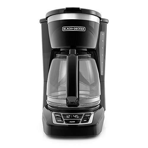 Black+Decker CM1160B-1 CM1160B 12-Cup Programmable Coffee Maker, Black/Stainless Steel