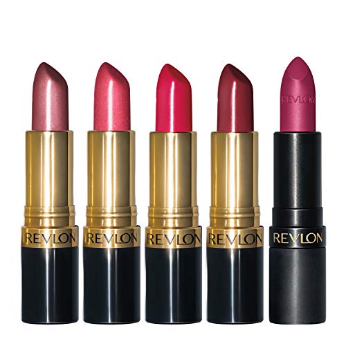 REVLON Super Lustrous Lipstick, 5 Piece Multi-finish Lipcolor Gift Set, in Cream Pearl & Matte, Pack of 5