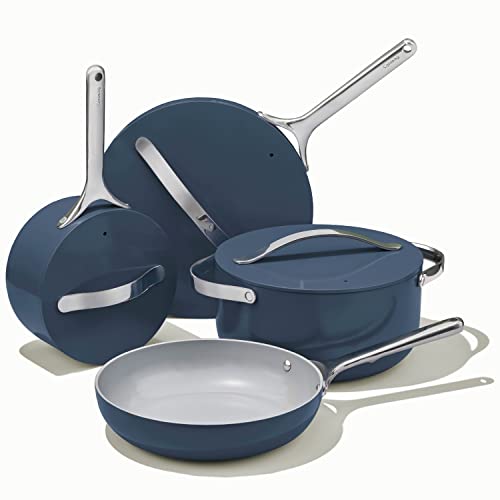 Caraway Nonstick Ceramic Cookware Set (12 Piece) Pots, Pans, Lids