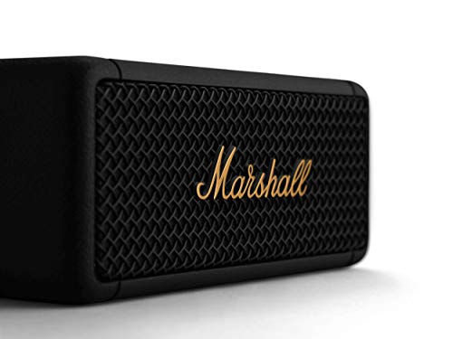 Marshall Emberton Bluetooth Portable Speaker - Black & Brass - Jolinne