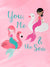 Simple Joys by Carter's Girls' Toddler 2-Piece Rashguard Set, Pink Mermaid, 3T