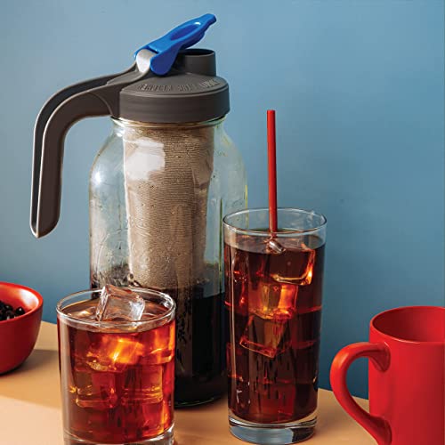 64oz Glass Cold Brew Pitcher with Flip Lid