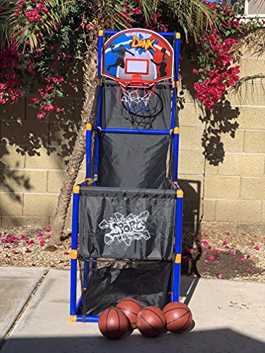  JOYIN Arcade Basketball Game Set with 4 Balls and Hoop for Kids  3 to 12 Years Old Indoor Outdoor Sport Play - Easy Set Up - Air Pump  Included - Ideal