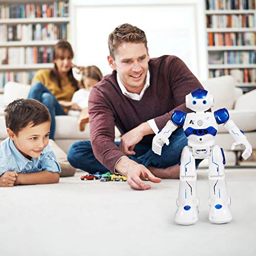 SGILE RC Robot Toy, Gesture Sensing Remote Control Robot for Kid 3-8 Year Birthday Gift Present, Blue