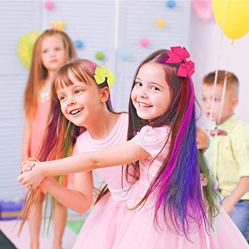 New Hair Chalk Comb Temporary Hair Color Dye for Girls Kids, Washable Hair Chalk for Girls Age 4 5 6 7 8 9 10 New Year Birthday Party Cosplay DIY Children's Day, Halloween, Christmas,6 Colors