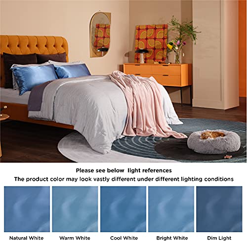 Bedsure Satin Pillowcases Standard Set of 2 - Airy Blue Pillow Cases for Hair and Skin 20x26 inches, Satin Pillow Covers 2 Pack with Envelope Closure