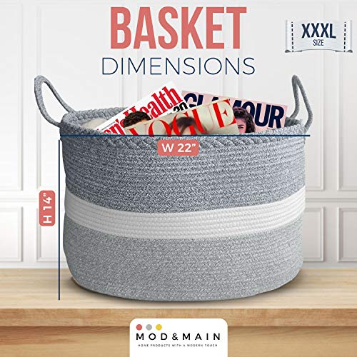 White Y-Weave Storage Basket, Extra Large