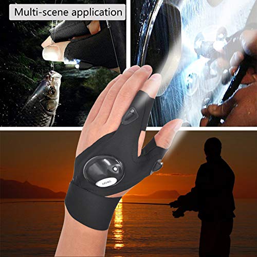 LED Flashlight Glove Gifts for Men Father Day Outdoor Fishing