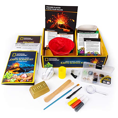  EARTH'SCODE 25PCS Science Kit - Volcano Science Kit for Kids  Age 6-8 8-12 Planet Gemstones Dig Kit DIY Crystal Growing Kit Make a  Volcano STEM Science Educational Toys for Girls and
