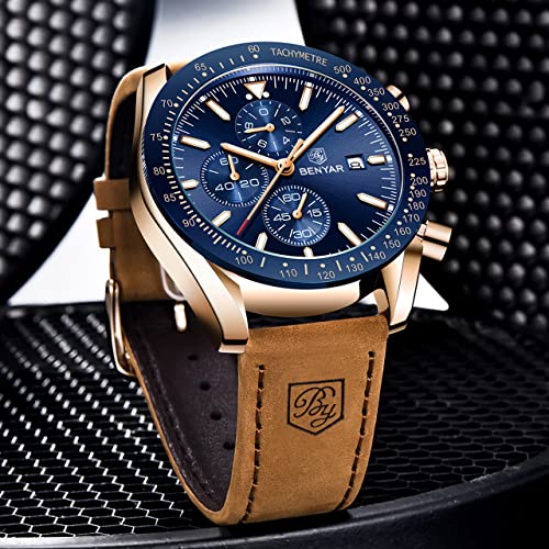 BENYAR Classic Fashion Elegant Chronograph Watch Casual Sport