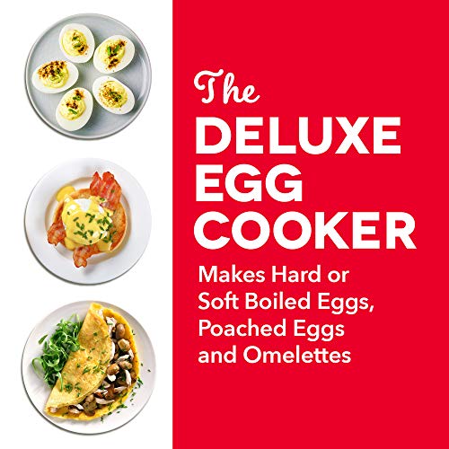 Dash Deluxe Rapid Egg Cooker for Hard Boiled, Poached, Scrambled Eggs,  Omelets, Steamed Vegetables, Dumplings 