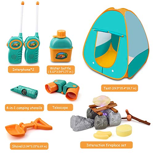 Kids Camping Set With Tent Camping Gear Toy With Pretend Play Tent Outdoor  Explorer Kit Camping Tools Set For Kids