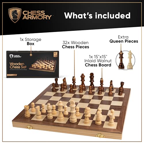  Chess Armory Chess Sets 15 Inch Wooden Chess Set Board