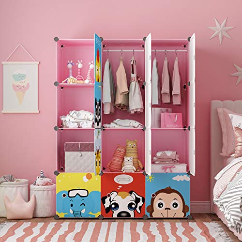 Plastic Baby Closet Clothes Storage Organizer Bedroom Wardrobe