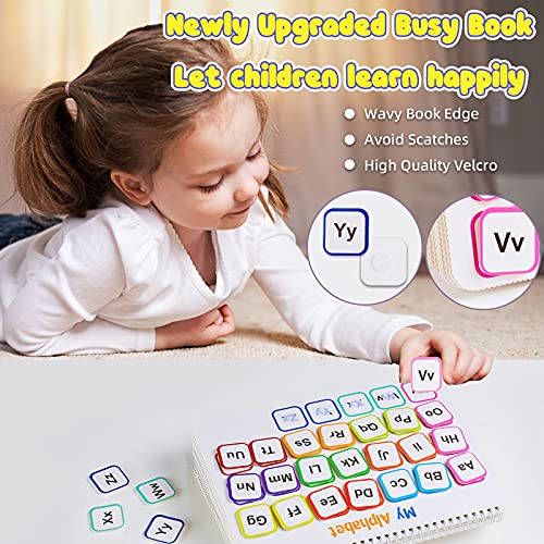 Huijing Montessori Preschool Learning Activities Newest 29 Themes Busy Book - Preschool Workbook Activity Binder Montessori Toys for Toddlers, Autism Learning Materials and Tracing Coloring Book