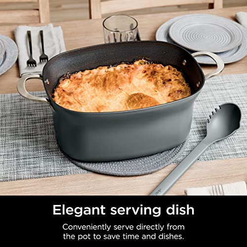 Enameled 2-in-1 Cast Iron Dutch Oven Frying Pan Multi-Cooker