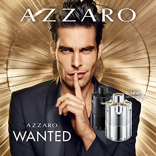 Azzaro Wanted Eau de Parfum - Mens Cologne - Woody Aromatic Spicy Fragrance For Men - Note of Juniper Berries, Sage Heart, 3.3 Fl. Oz