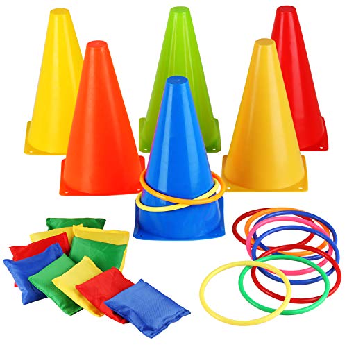 Carnival Ring-Toss Rings Set Plastic Hoops for Party Favor Game