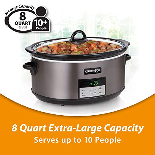 Crock-Pot Large 8 Quart Programmable Slow Cooker with Auto Warm