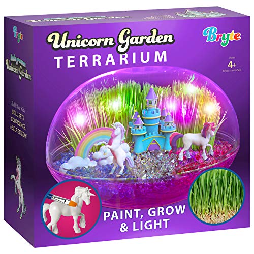 Unicorn Light Up Terrarium Kit for Kids I DIY Unicorn Toys Craft Kits for  Kids I Terrarium Jar Night Light for Kids Crystal Growing Kit I Unicorn