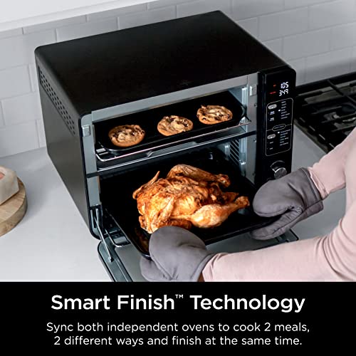 Ninja Smart Double Oven, FlexDoor, Rapid Top Oven, Convection & Air Fry  Bottom