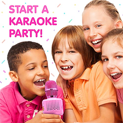 Move2Play Bluetooth & 30 Famous Songs Kids Karaoke Microphone, Gift for Girls Age 4 5 6 7 8 Years Olds