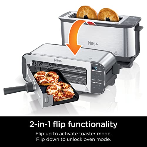 Ninja ST100 Foodi 2-in-1 Flip Toaster, 2-Slice Capacity, Compact Toast -  Jolinne